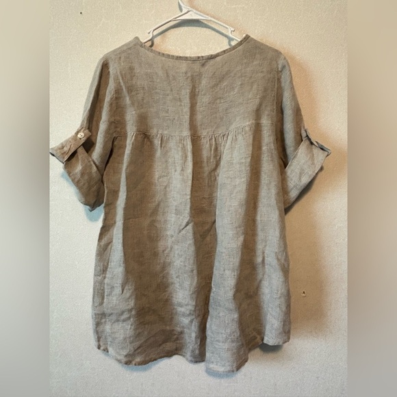 Tempo Paris | 100% Linen 3/4  Short sleeve | Made in Italy | M - Picture 6 of 6